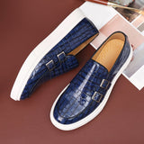Herren Loafer Flechtoptik Slip-On – Blau