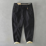 Elias | Herren Lässige Tapered Chino Hose – Schwarz