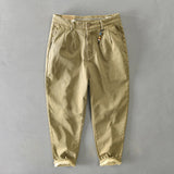 Elias | Herren Lässige Tapered Chino Hose – Khaki