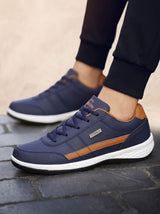 Simon | Herren Orthopädische Wasserdichte Schnürschuhe Rutschfeste Sneaker – Blau