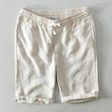 Matthias | Herren Relaxed-Fit Leinen Shorts mit Kordelzug – Beige