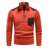 Herren Rundhals Pullover – Orange