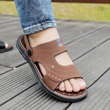 Herren Sandalen mit Breiten Riemen – Braun