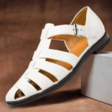 Herren Sandalen Sommer mit Geschlossener Zehenpartie – Weiß