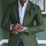 Herren Slim Fit Sakko – Olivgrün