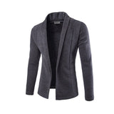Herren Strickblazer Cardigan Elegant – Dunkelgrau