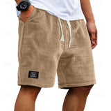 Julian | Herren Strukturierte Kordelzug Freizeit-Shorts – Braun