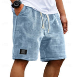 Julian | Herren Strukturierte Kordelzug Freizeit-Shorts – Blau