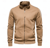 Herren Sweatjacke mit Reißverschluss Slim Fit – Khaki