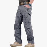 Thomas | Herren Tactical Cargo Hose Outdoor Wandern Mehrfachtaschen Verstärkte Nähte – Grau