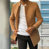 Herren Übergangsmantel Elegant – Braun