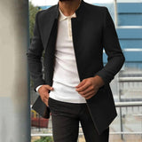 Herren Übergangsmantel Elegant – Schwarz