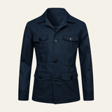 Herren Übergangsjacke mit Taschen Modern – Marineblau
