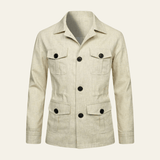 Herren Übergangsjacke mit Taschen Modern – Beige