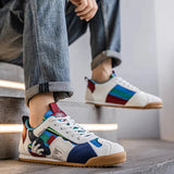 Stefan | Herren Utility Sneakers Mesh Wildleder Trail Design – Weiß Blau