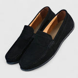 Florian | Herren Wildleder Penny-Loafer Klassischer Slip-on Komfortschuh – Schwarz