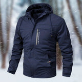 Moritz | Herren Winterjacke wasserdicht gefüttert mit Kapuze – Dunkelblau