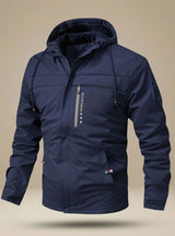 Maximilian | Herren Winterjacke Wasserdichte Kapuzenjacke Warm Gefüttert – Dunkelblau