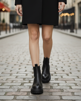 Nelly | Goldbraun Stiefelette – black