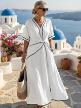 Gina | Damen Leichtes Sommerkleid – Luftiges Sommerkleid Leicht Sommer 2026 – Weiß