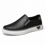 Aveldo | Herren-Leder-Slip-On-Sneaker mit elegantem Komfort – Schwarz