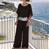 Emma | Schickes Shirt und Hosen Set Damen – Schwarz