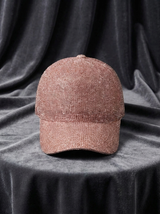 Damen Baseballmütze mit Netzstruktur und Pailletten – Rosa