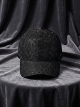 Damen Baseballmütze mit Netzstruktur und Pailletten – Schwarz
