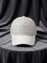 Damen Baseballmütze mit Netzstruktur und Pailletten – Weiß