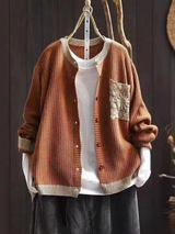 Hildrun | Damen Strickjacke Relaxed Fit – Kamel