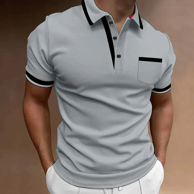 Herren Poloshirt mit Akzentbesatz