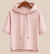 Hoodie Damen Oversized Kurzarm – Rosa