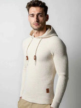 Hoodie Herren Klassisch – Cremeweiß