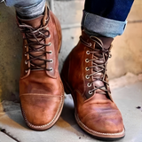 Hanzo - Traditionelle Herren-Schnürstiefel – Braun