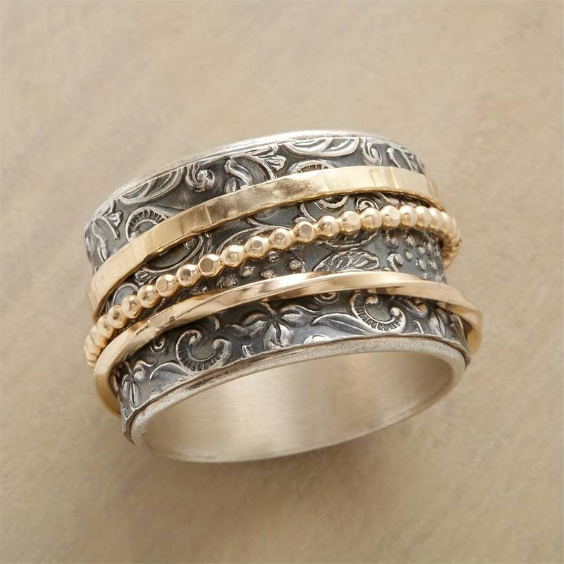 Vintage Gold- und Silberantiker Ring