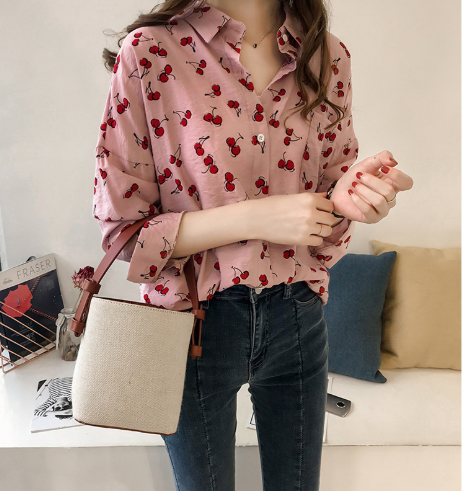 Paulina® | Damenbluse mit Kirschdruck