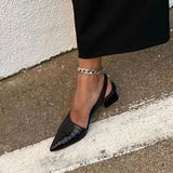 Orthopädische Pumps mit Blockabsatz für Damen | Fußgewölbestütze – Schwarz