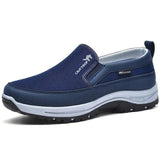 Wasserdichte orthopädische Herrenschuhe | Breite Zehenkappe – Blau