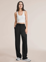 Barbara | Damen Weitbeinige Hose mit Hoher Taille – 1
