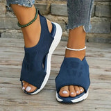 Orthopädische Sandalen Damen mit Fußgewölbestütze & Memory Foam – Blau