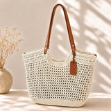 Celestina - Handgefertigter Shopper – Natürliches Elfenbein