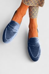 Elisa | Stilvolle Loafer Damen Look – Blau