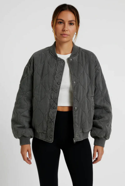 Damen-Bomber-Übergangsjacke | Übergrößer