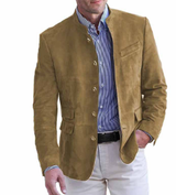 Anton | Herren Eleganter Freizeitblazer mit Knopfverschluss – Khaki