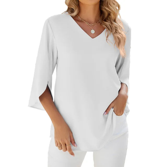 Helene™ - Bluse mit V-Ausschnitt