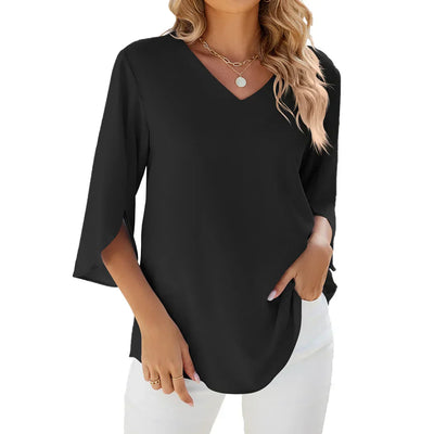 Brough® | Luftige Bluse mit V-Ausschnitt