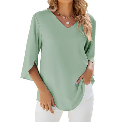 Brough® | Luftige Bluse mit V-Ausschnitt