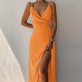 Julia | Edles Verfeinertes Abendkleid Damen – Orange