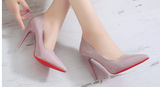 Damen Glänzende Leder High Heel Stilettos – Elegante Abend-Pumps – Rosa 8cm