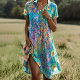 Emma | Boho Sommerkleid Damen Chic – Mehrfarbig